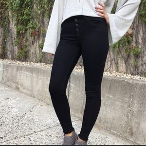 Just Black Button Down Skinny Jeans
